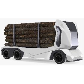 3D Einride Electric Autonomous Logging Truck